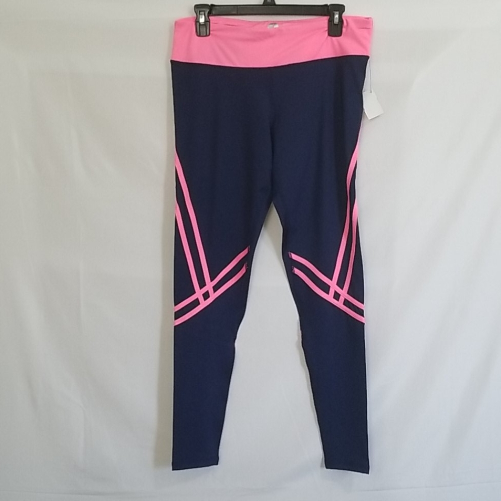 Yoshion Women's Blue and Pink Extra Large Leggings